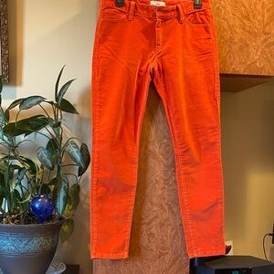 Banana Republic Fiery Orange Straight Corduroy Pants